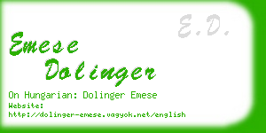 emese dolinger business card
